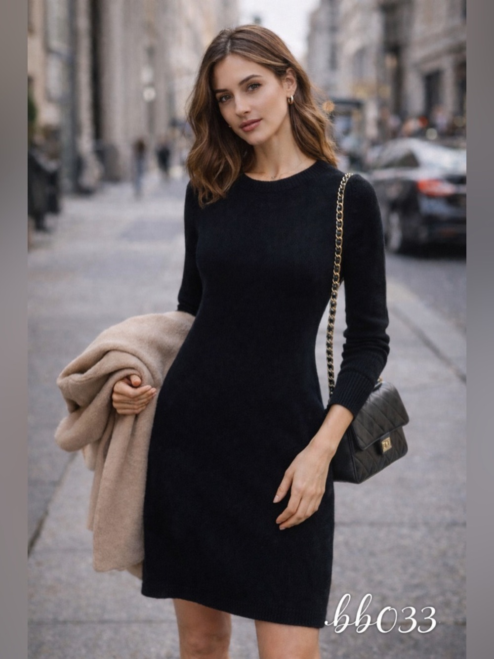 J.Crew Black 3/4 Sleeve Sweater Dress | Minimal A-Line | XXS